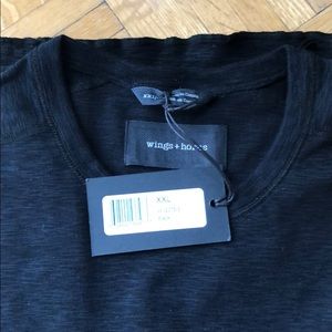 Wings and horns short sleeve black t